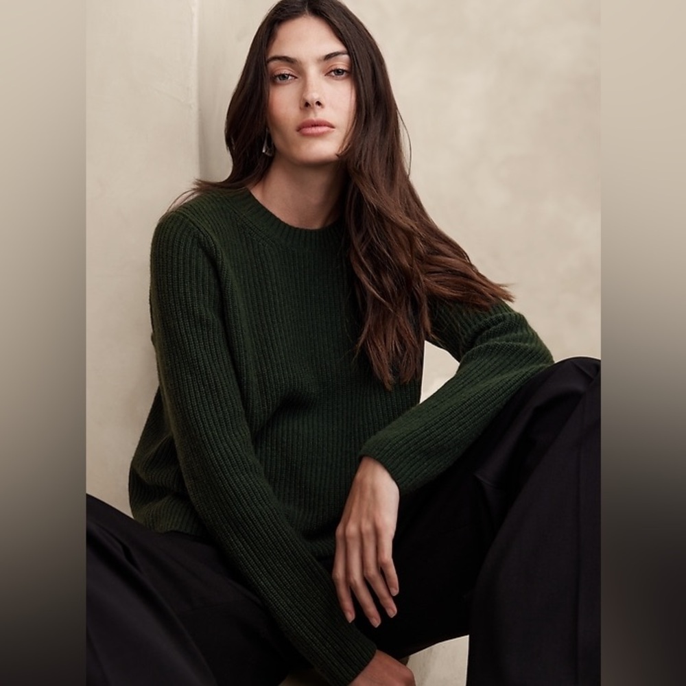 NWT Banana Republic Lucia Cashmere Ribbed Sweater